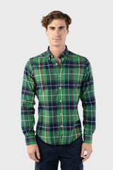 Camisa Viella Marino Verde Slim Fit