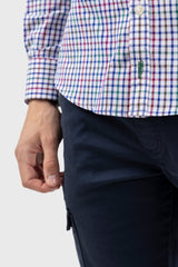 Camisa Cuadro Multicolor Oxford Slim Fit