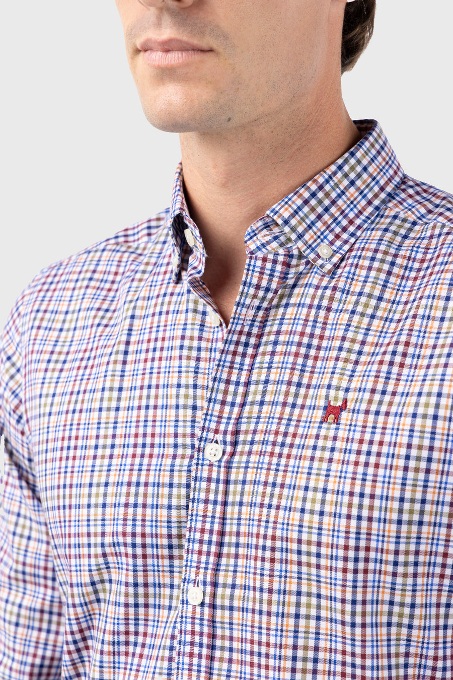 Camisa Espiga Multicolor Slim Fit