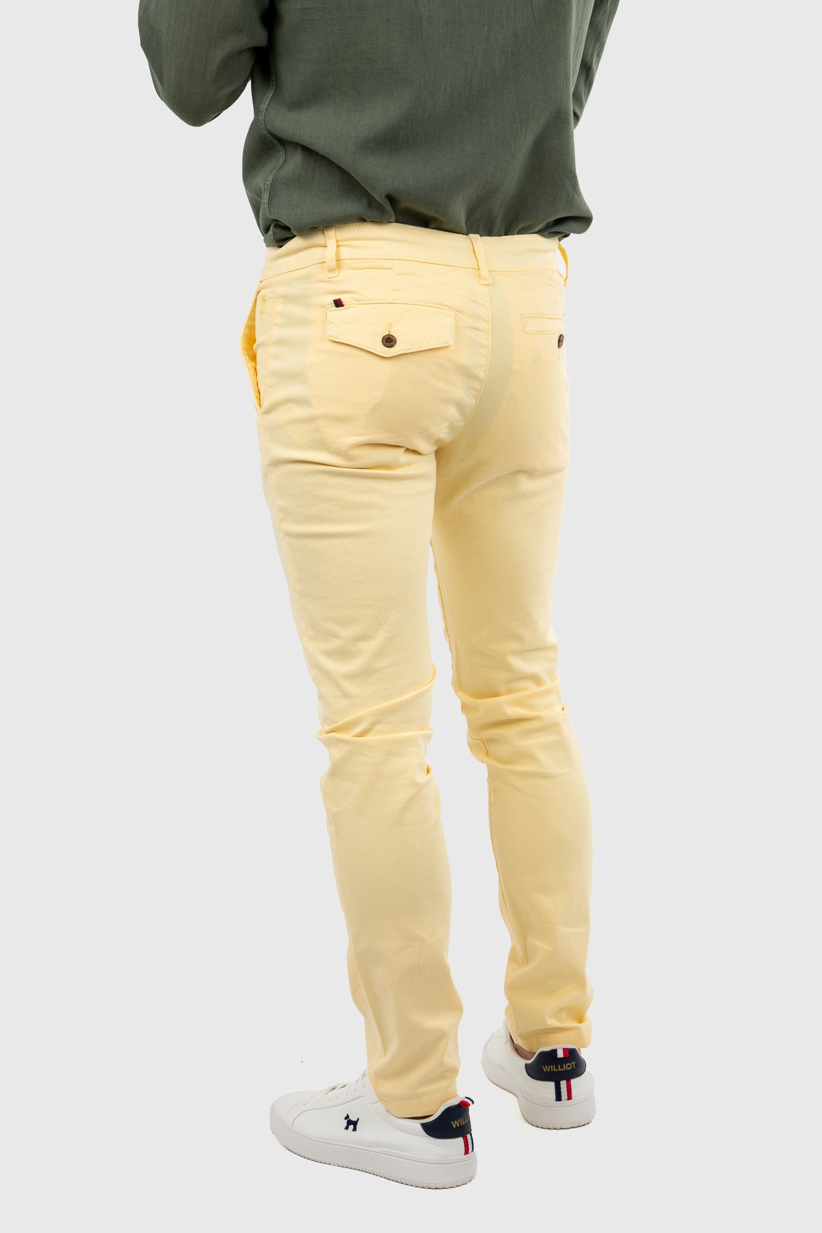 Pantalón Chino Slim Amarillo Pastel