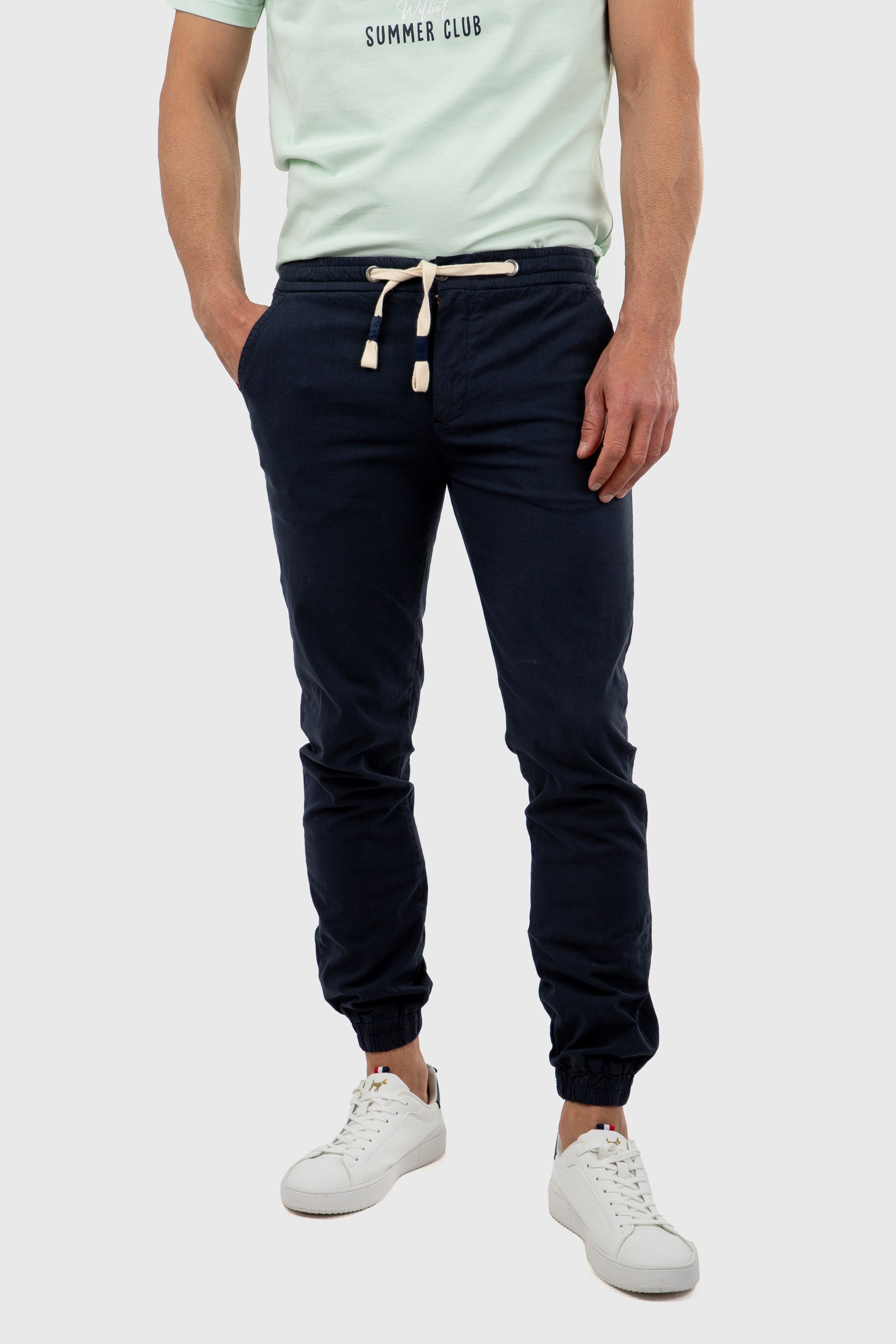 Pantalón Jogger Lino Azul Marino