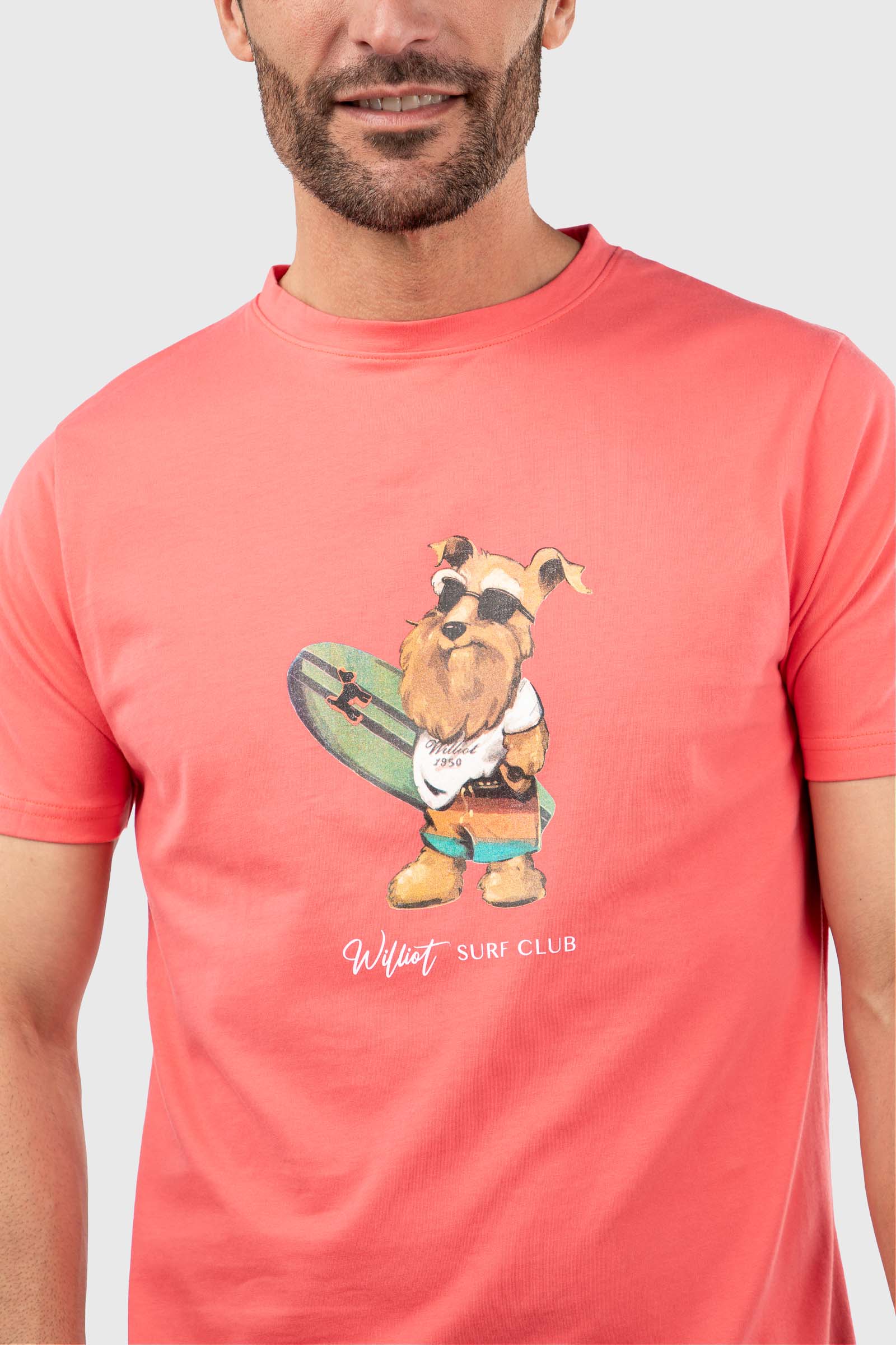 Camiseta Mr Williot Surf Coral