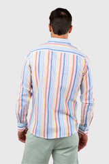 Camisa Rayas Multicolor Lino