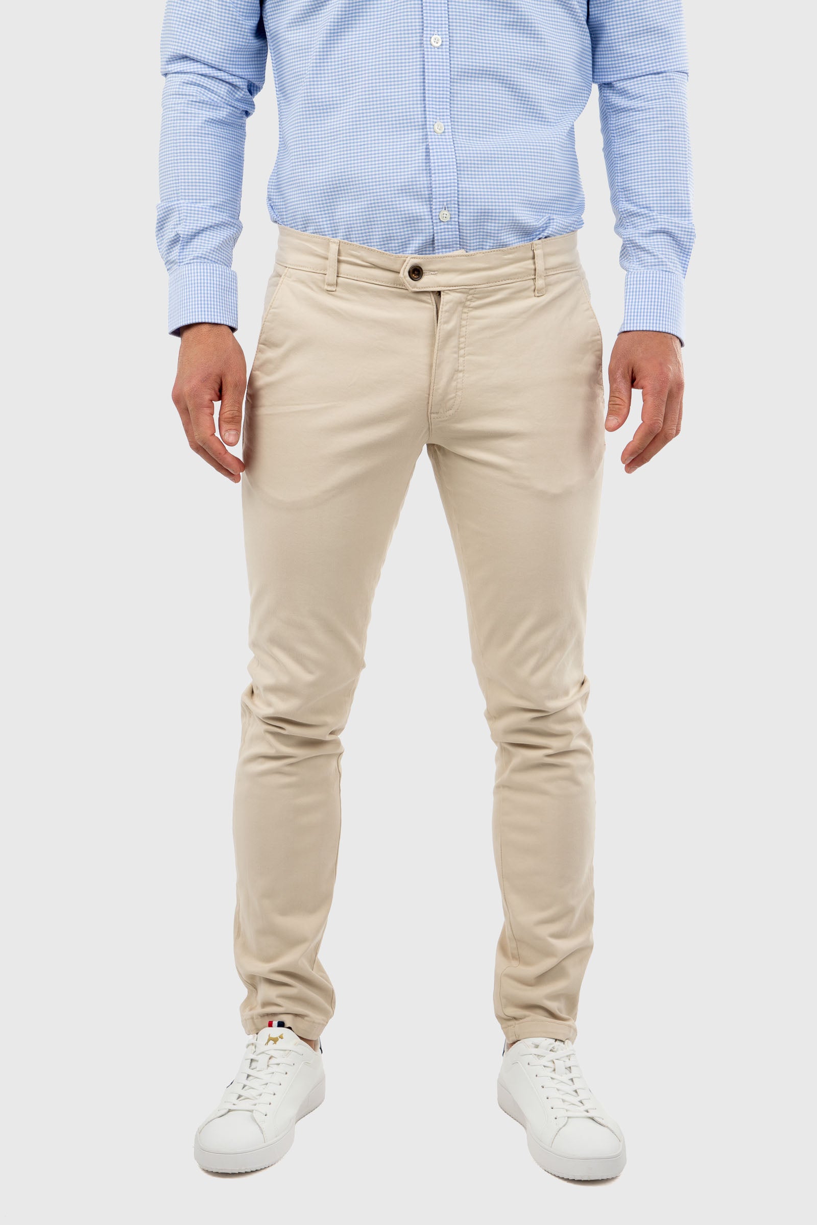 Pantalón Chino Slim Beige