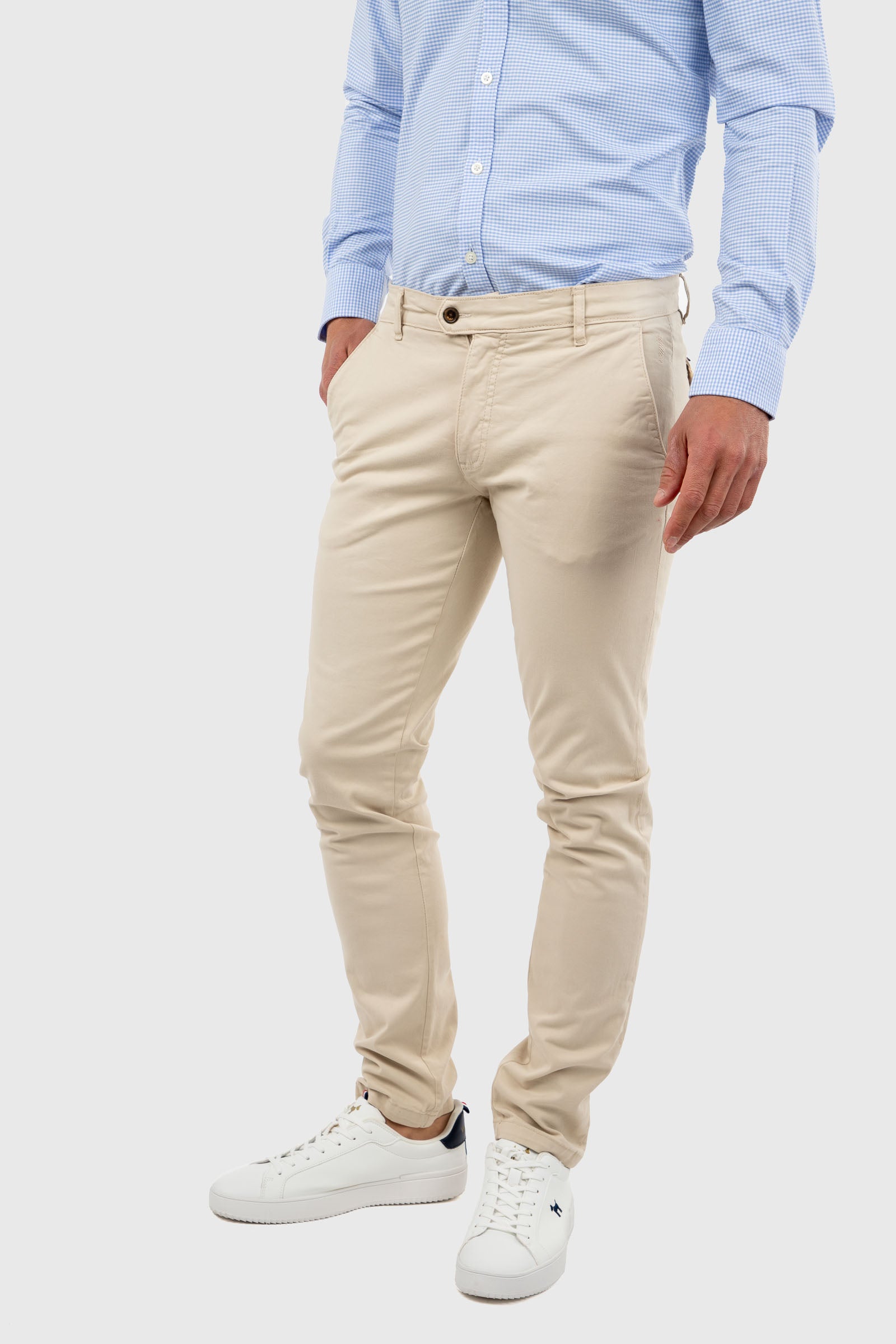 Pantalón Chino Slim Beige