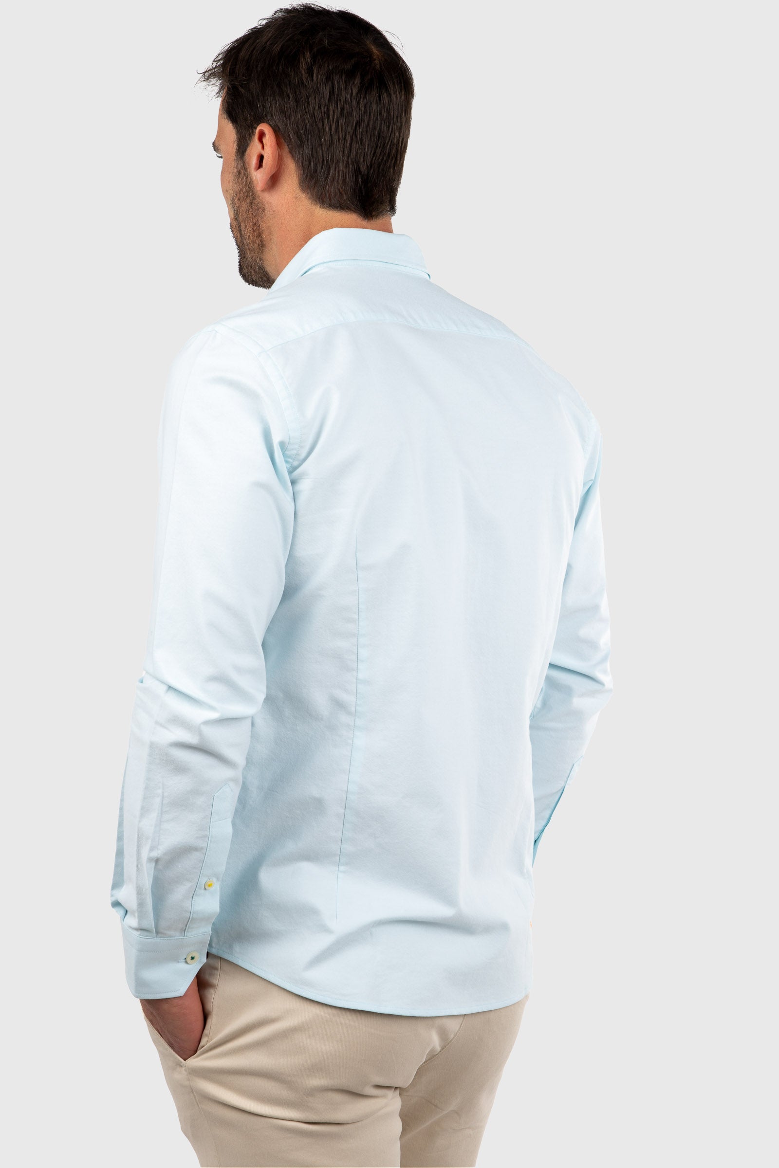 Camisa Oxford Slim Fit Turquesa
