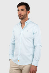 Camisa Oxford Slim Fit Turquesa