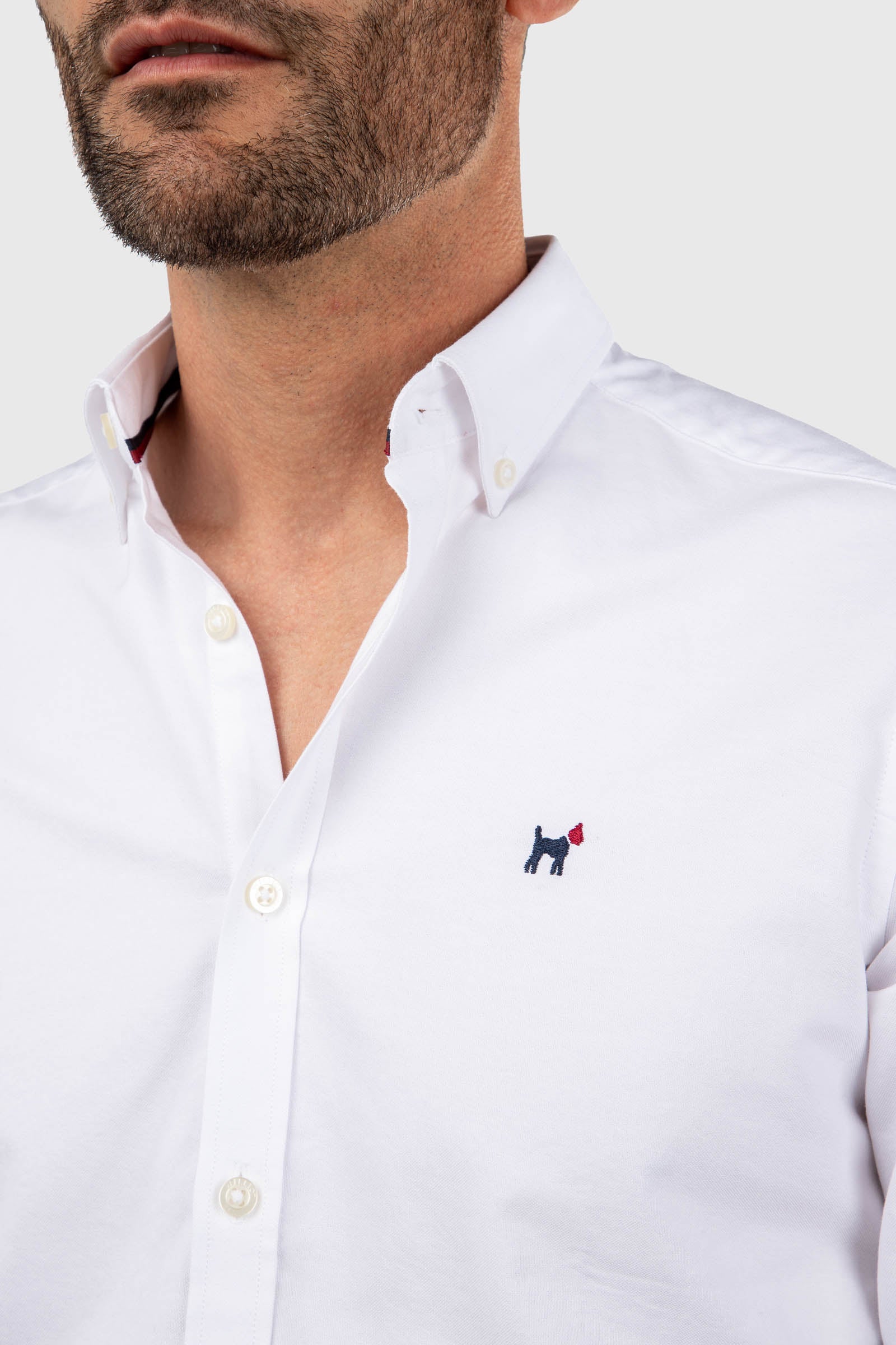 Camisa Oxford Slim Fit Blanco