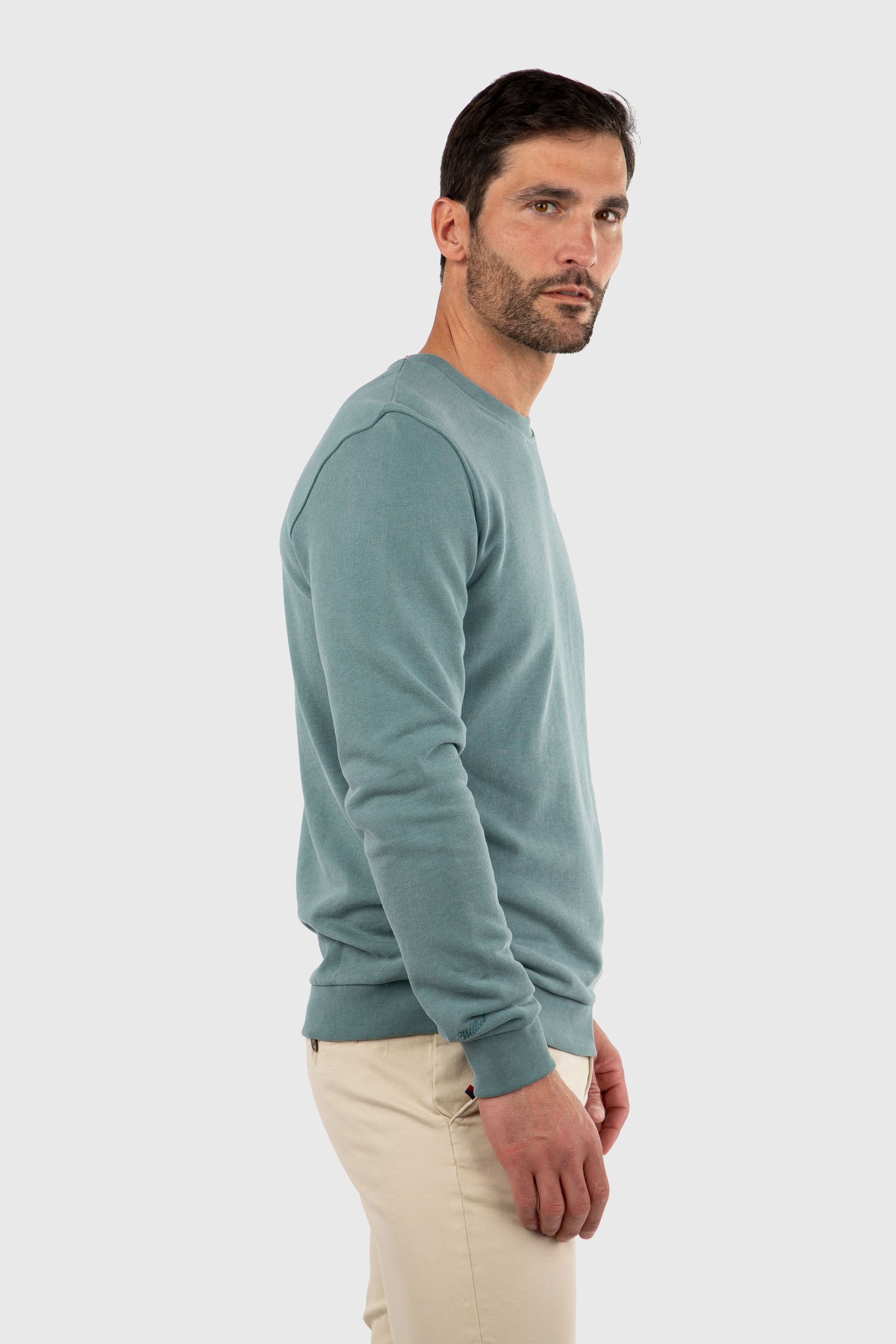 Sudadera Lavada Fade Out Verde Botella