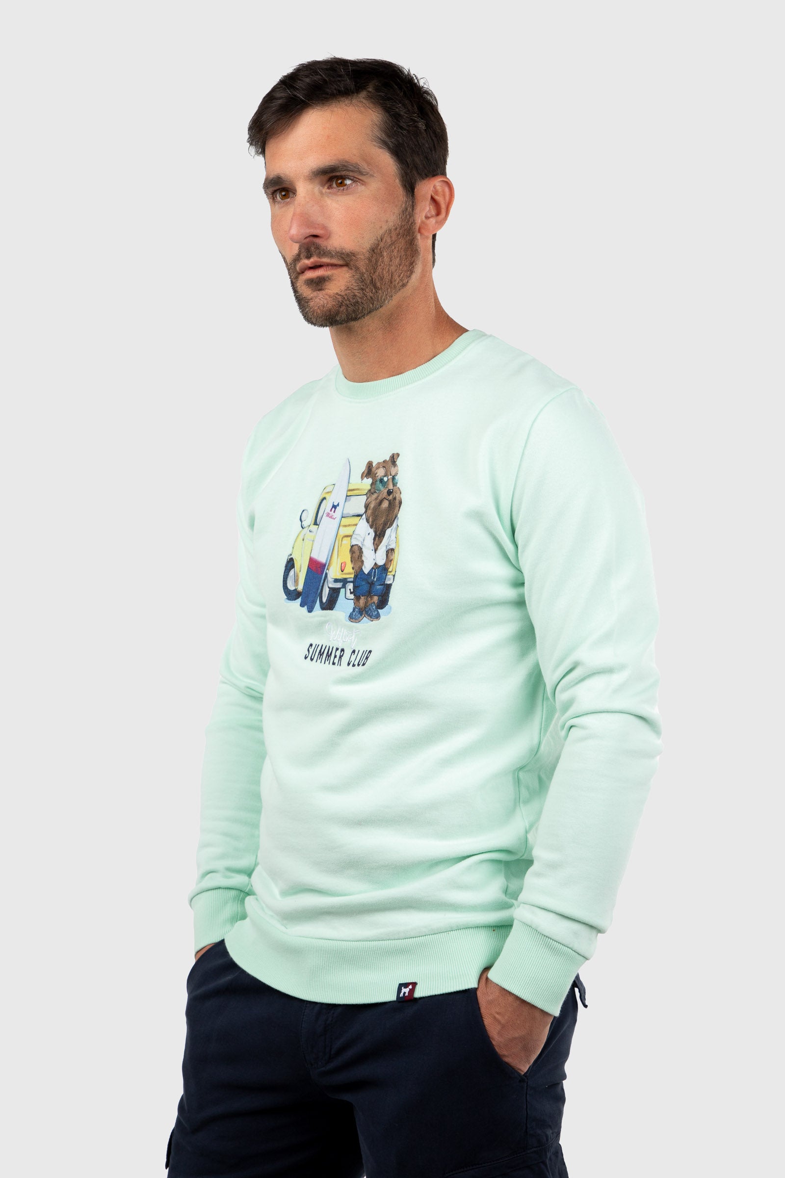 Sudadera Mr Williot Furgo Turquesa