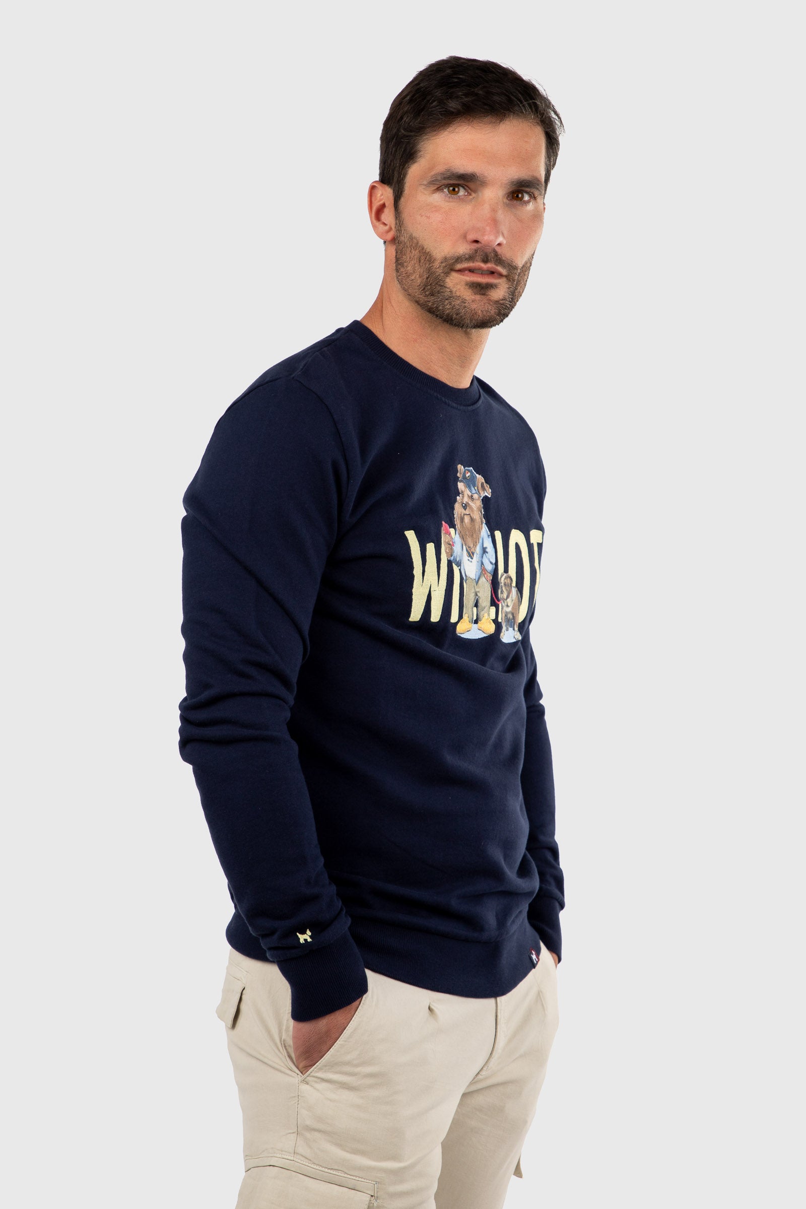 Sudadera Mr Williot Bulldog Marino
