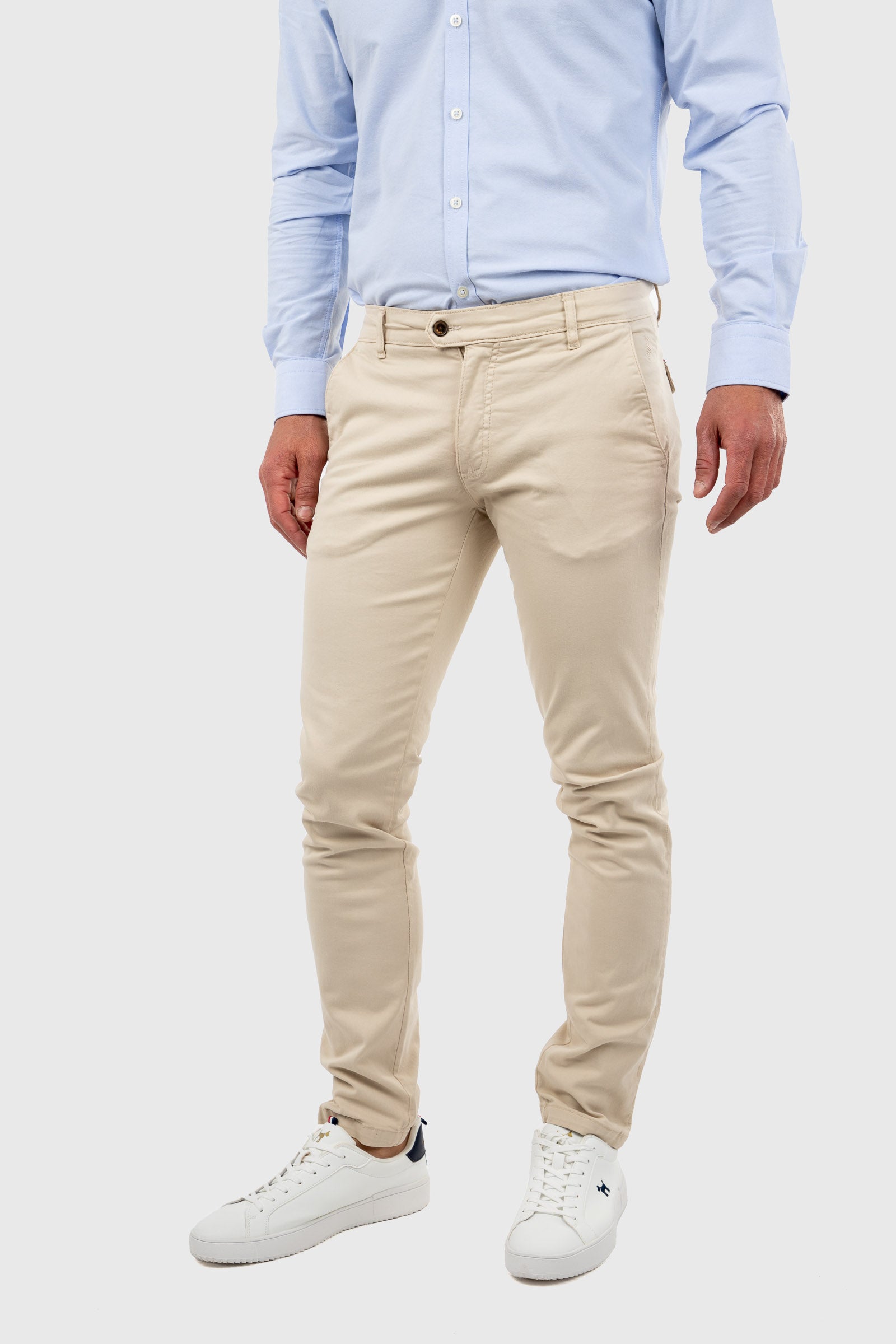 Pantalón Chino Slim Beige