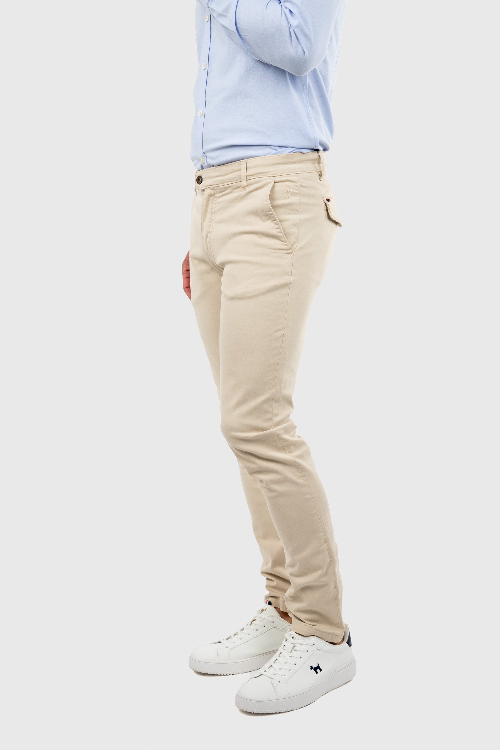 Pantalón Chino Slim Beige