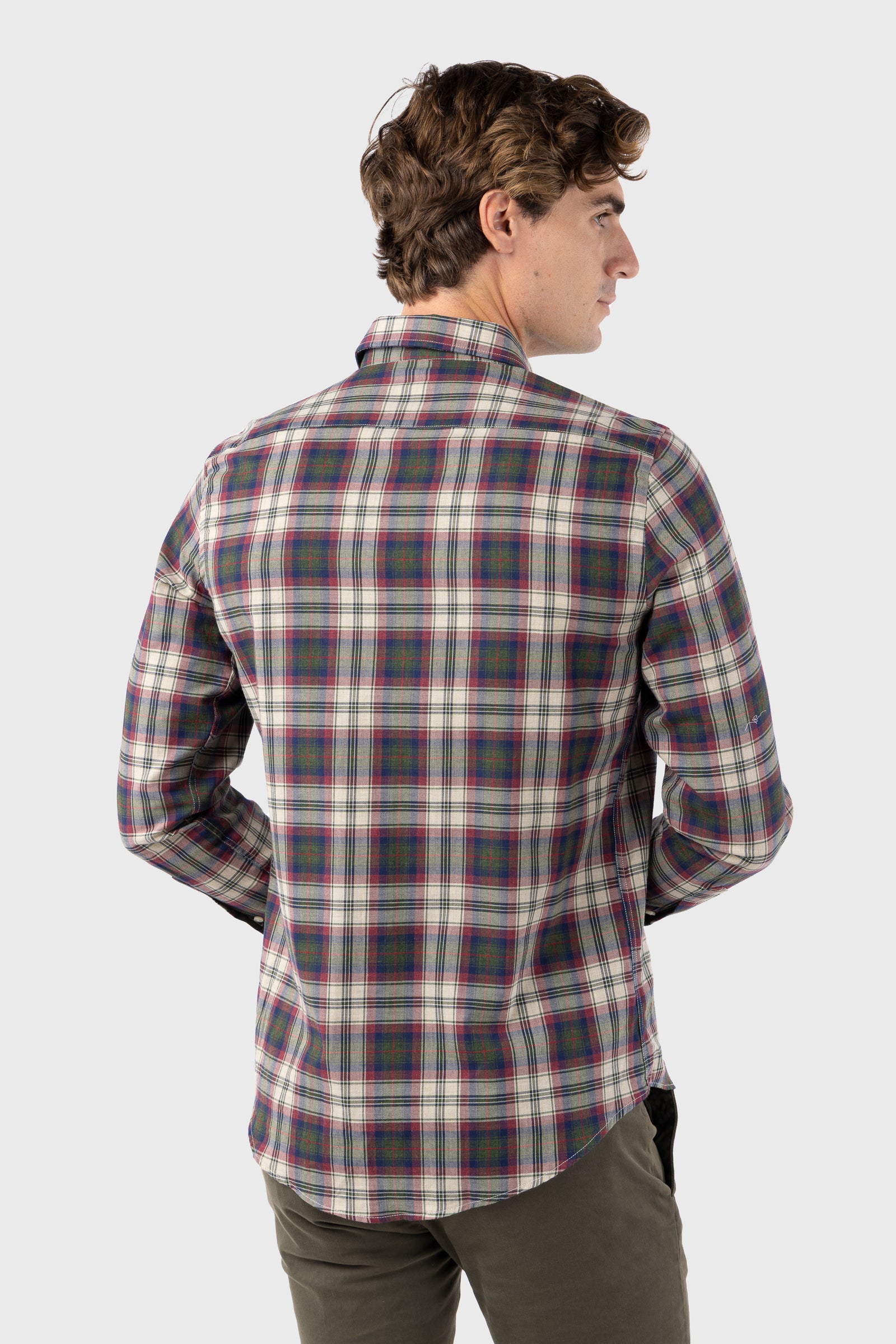 Camisa Tartán Burdeos