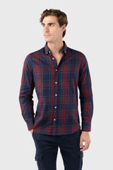 Camisa Tartán Marino Rojo