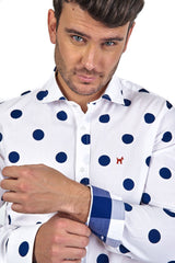 Camisa Lunares Marino