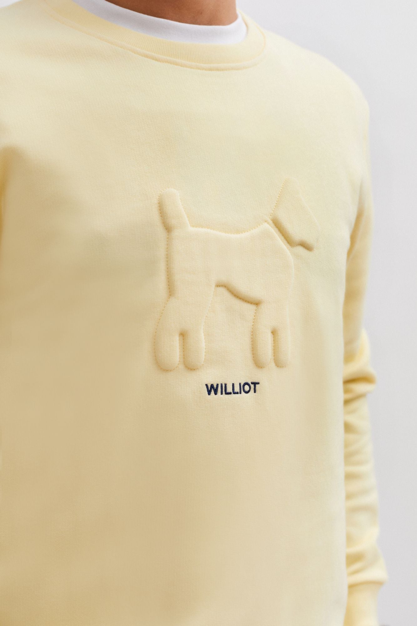 Sudadera Doggy Relieve Amarillo Suave