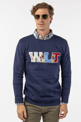 Sudadera WLT Tipo Parche Marino