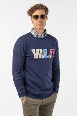 Sudadera WLT Tipo Parche Marino