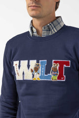 Sudadera WLT Tipo Parche Marino