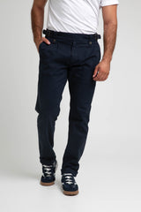 Pantalón Pinzas con Correas Marino