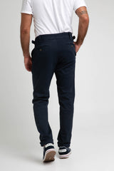 Pantalón Pinzas con Correas Marino