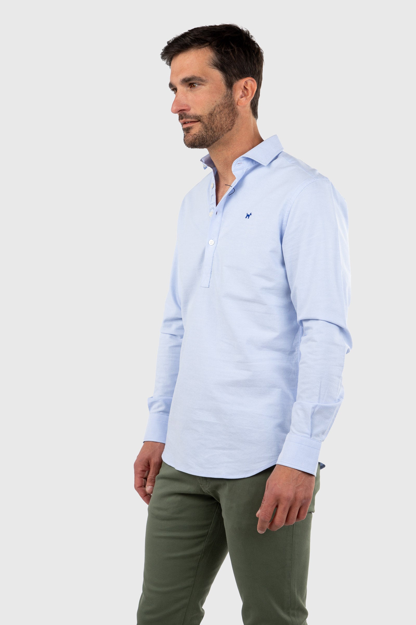 Camisa Polera Celeste