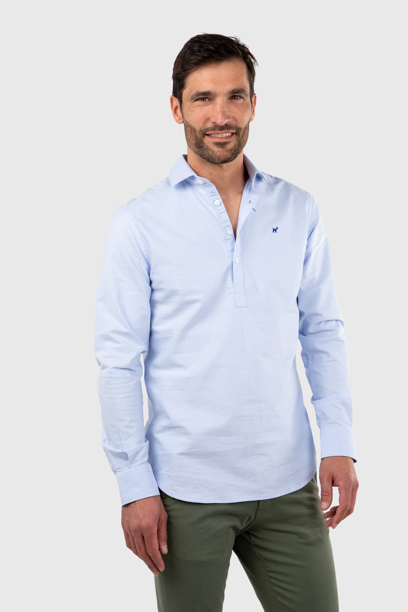 Camisa Polera Celeste