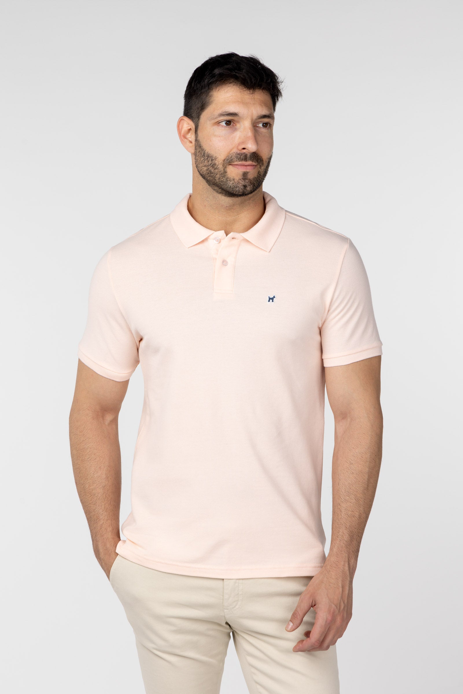 Polo Liso Rosa Pastel