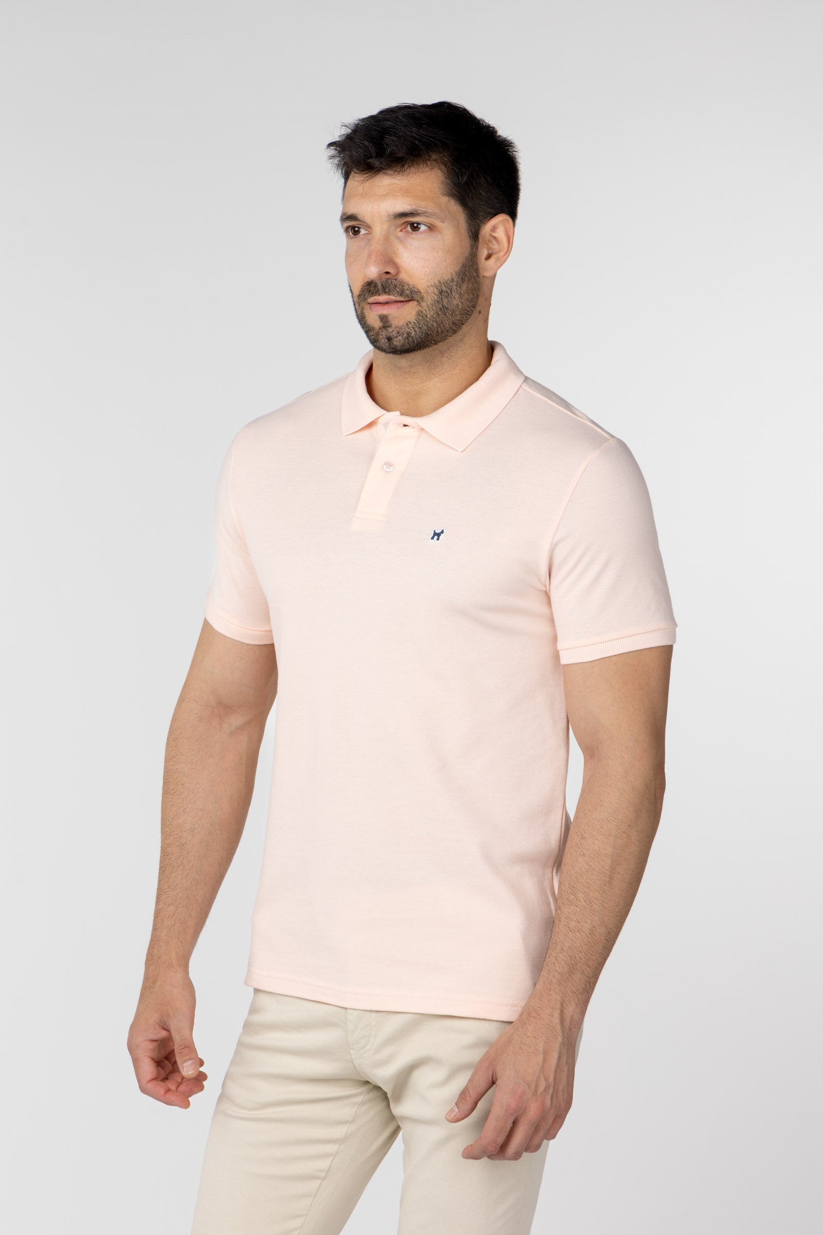 Polo Liso Rosa Pastel