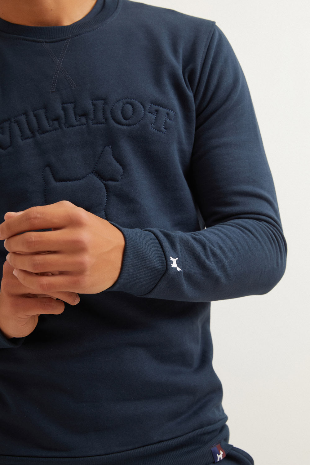 Sudadera Logo Relieve Marino