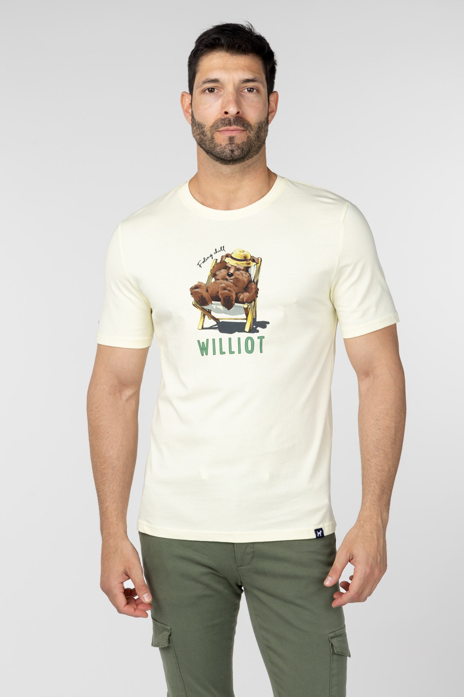 Camiseta Mr Williot Chill Amarillo Pastel