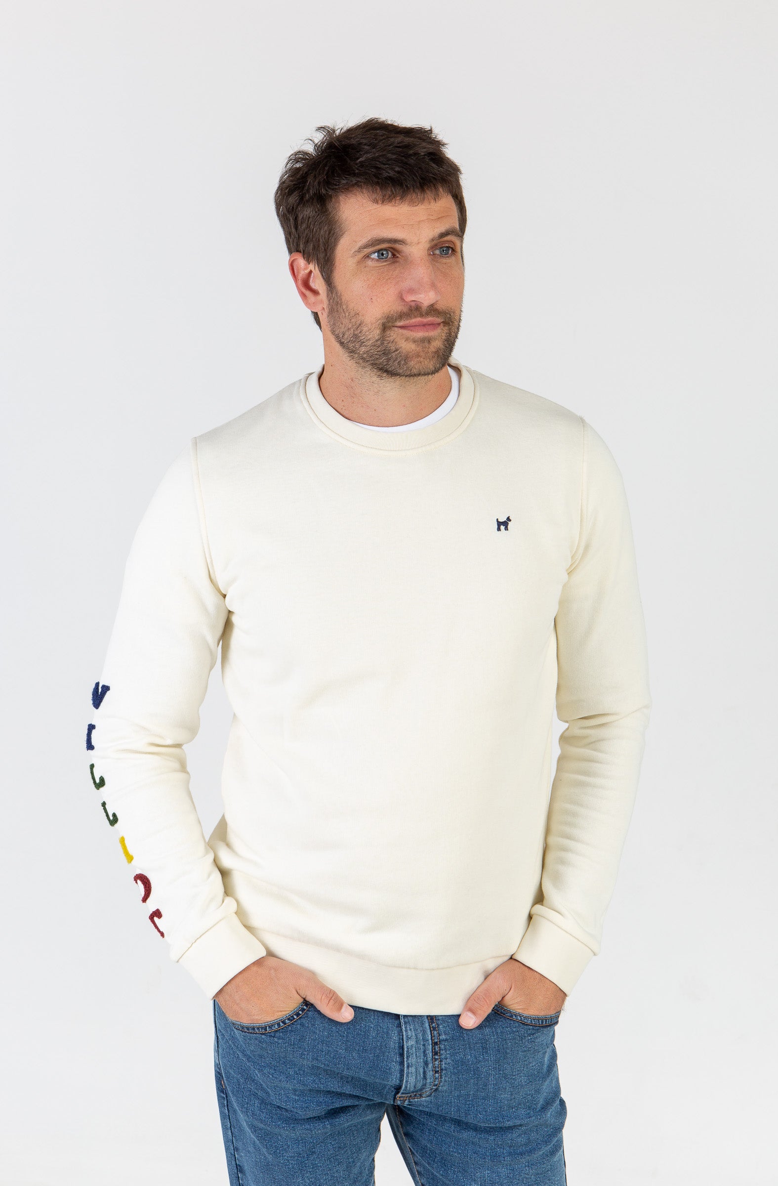 Sudadera Williot Tejido Toalla Crema