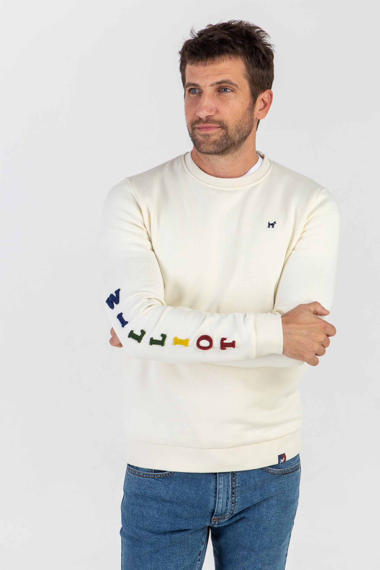 Sudadera Williot Tejido Toalla Crema