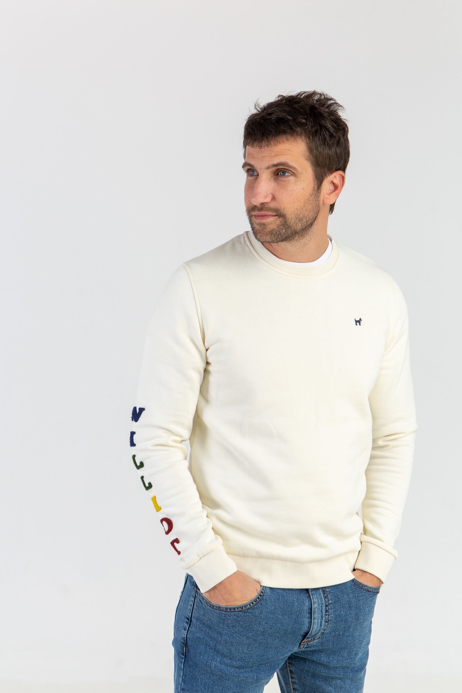 Sudadera Williot Tejido Toalla Crema