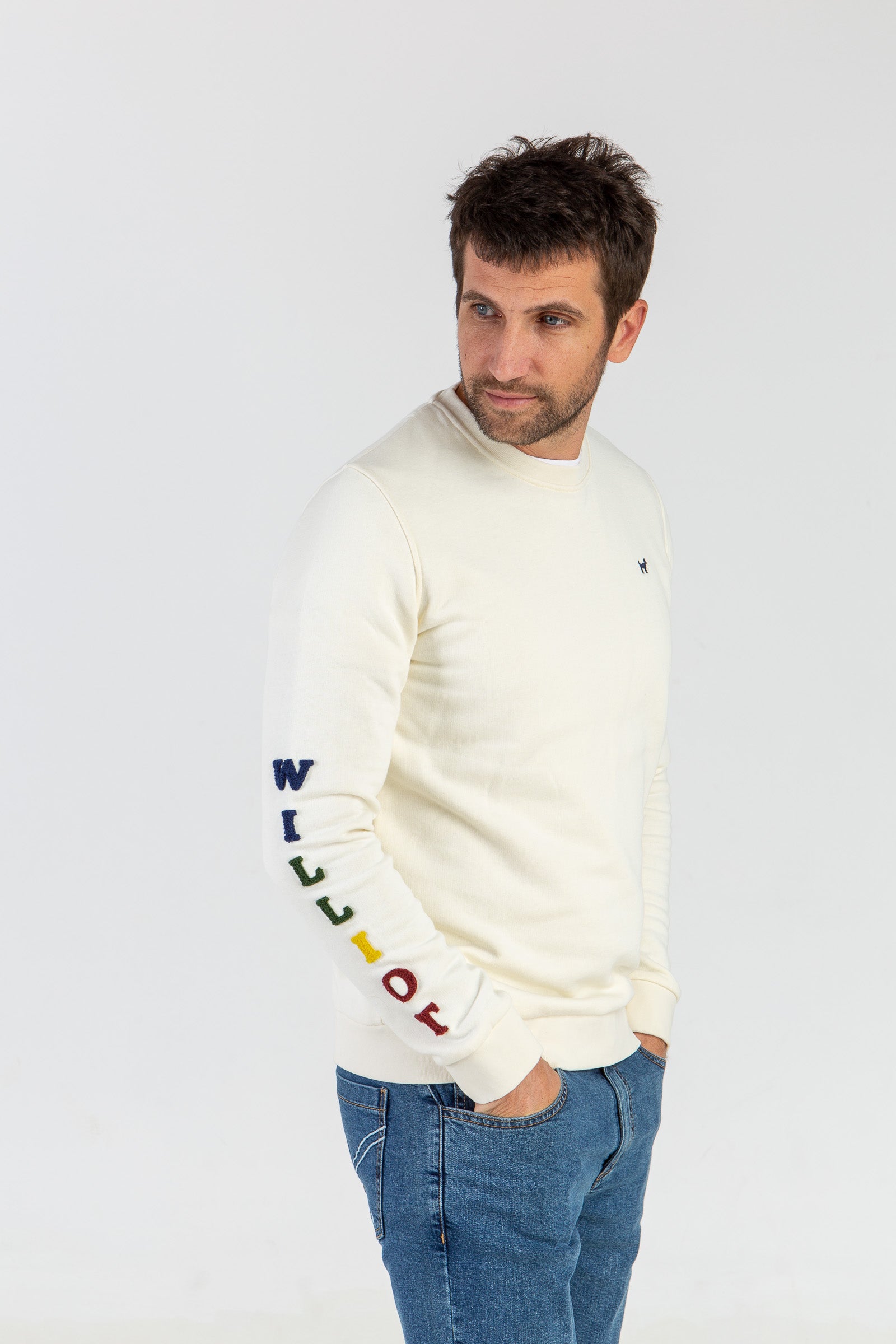 Sudadera Williot Tejido Toalla Crema
