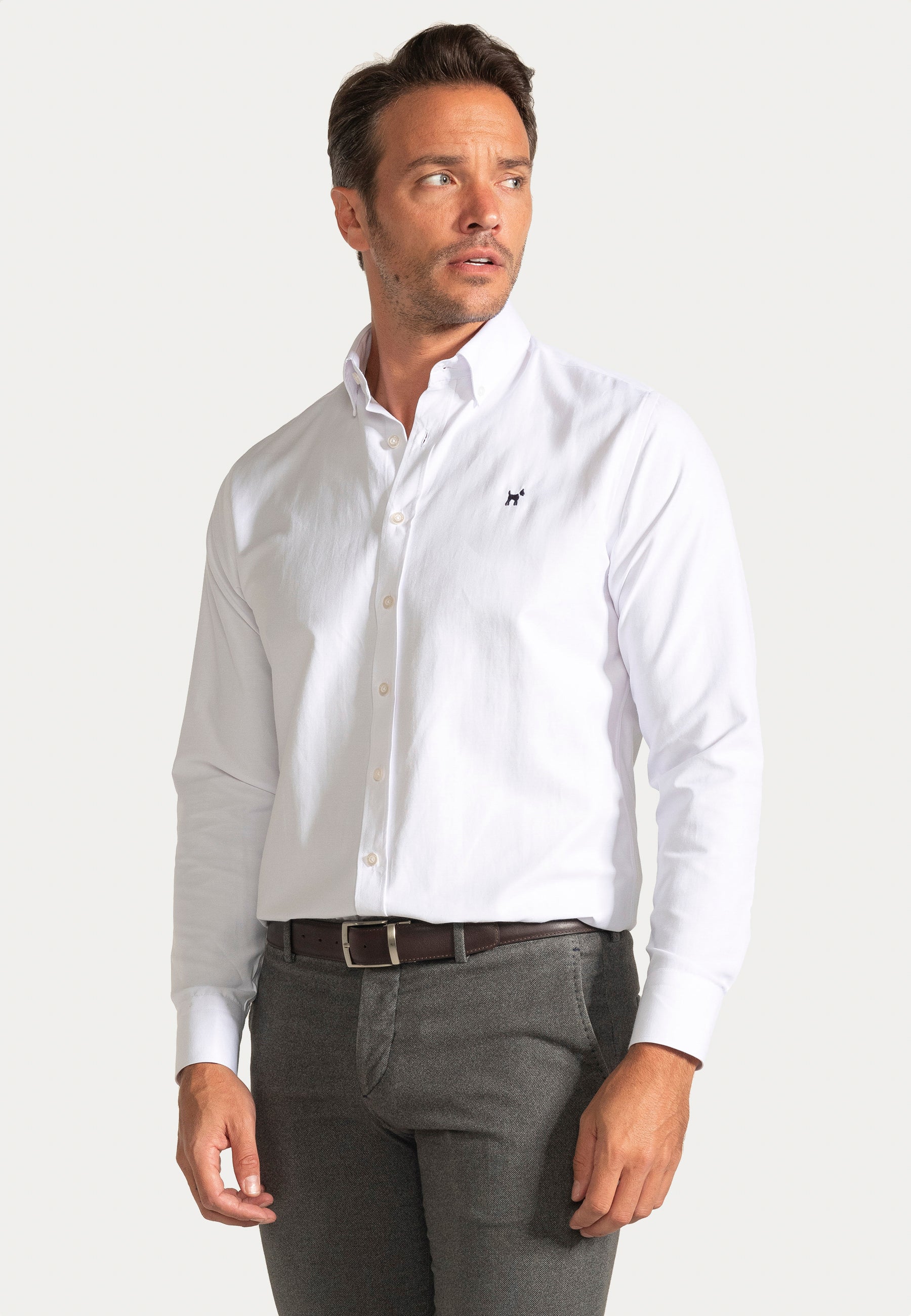 Pack 2 Camisas Oxford Slim Verde y Blanco