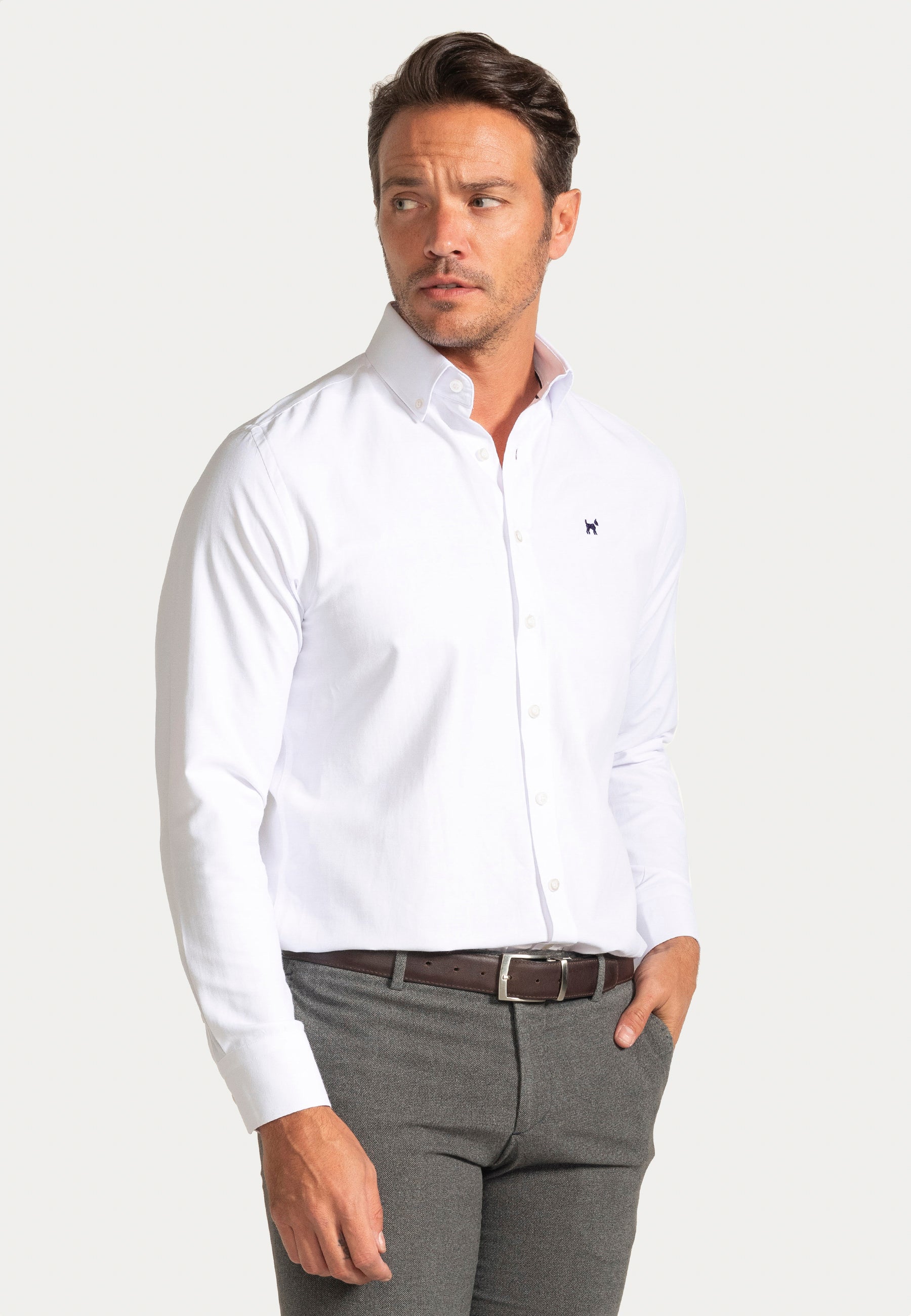 Pack 2 Camisas Oxford Slim Verde y Blanco