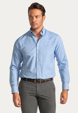 Pack 2 Camisas Oxford Slim Blanco y Celeste