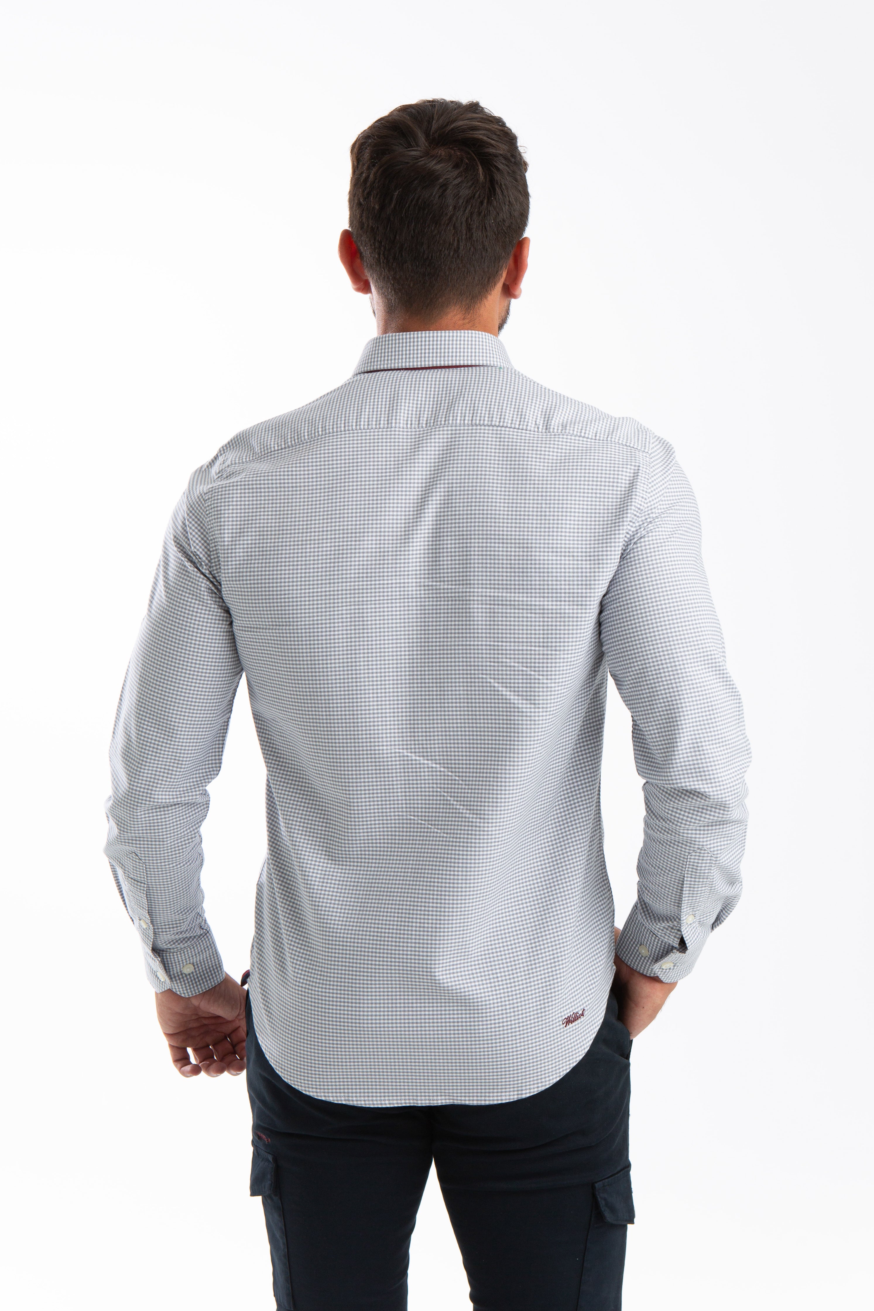 Camisa Vichy Oxford Gris