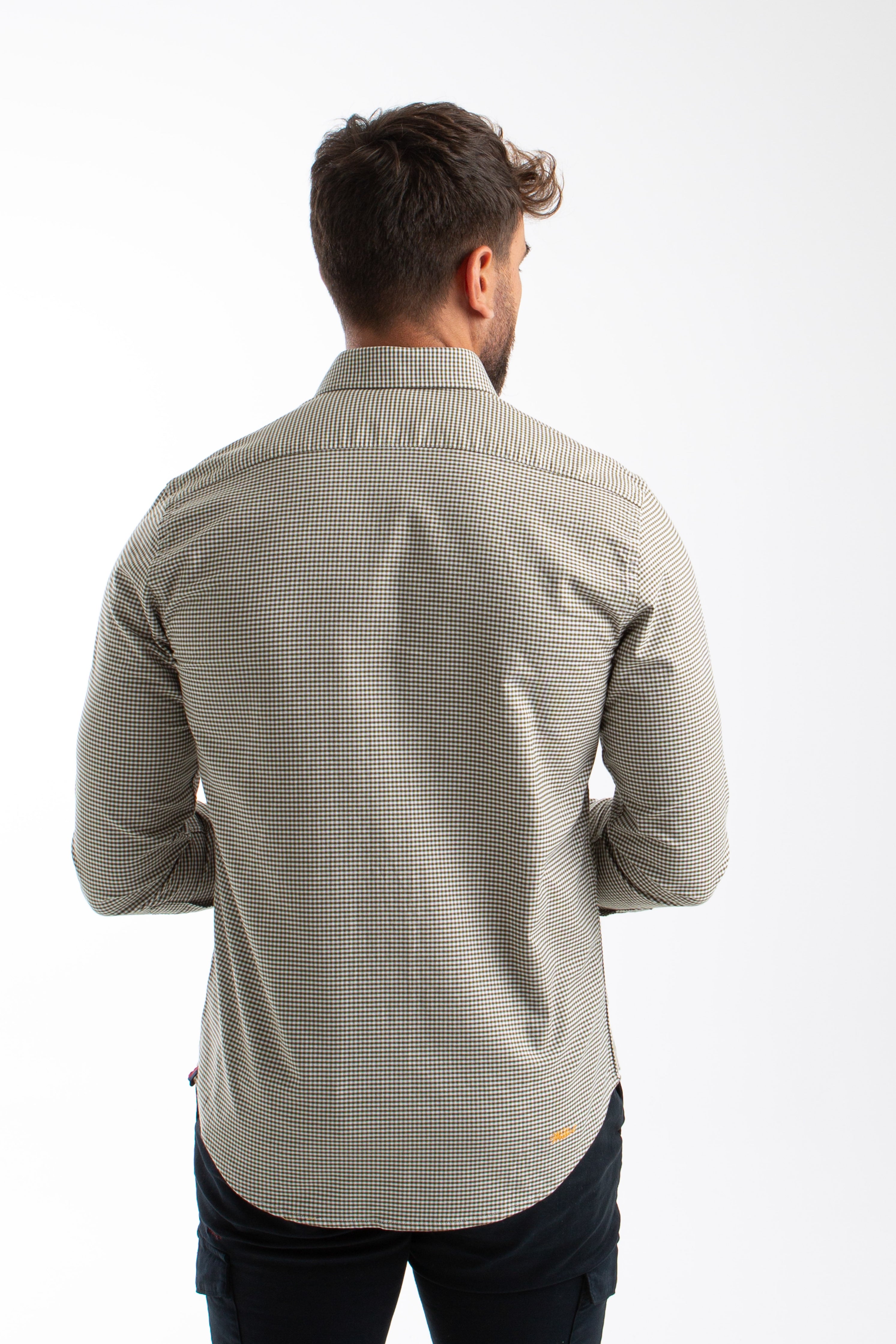 Camisa Vichy Oxford Verde Botella