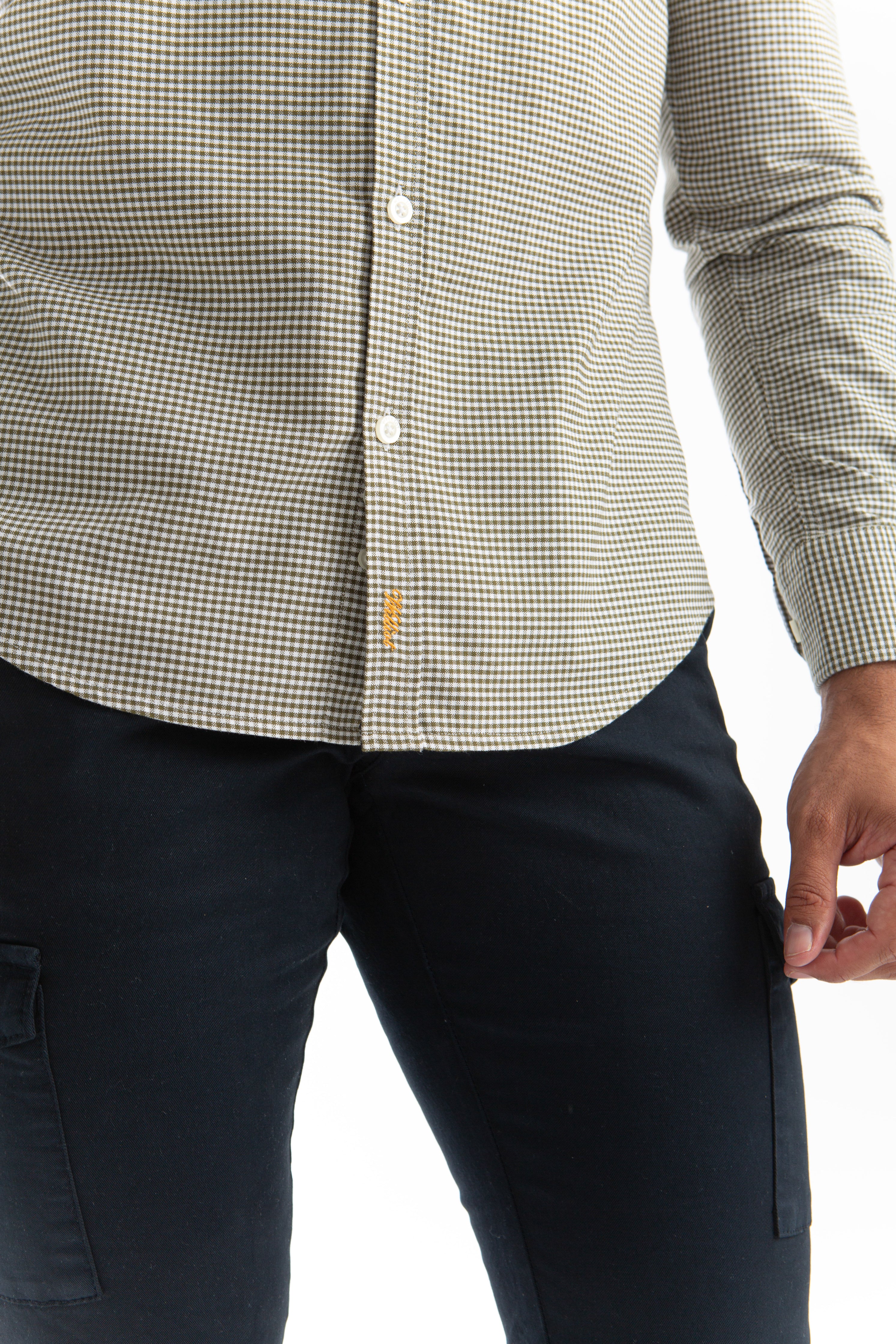 Camisa Vichy Oxford Verde Botella