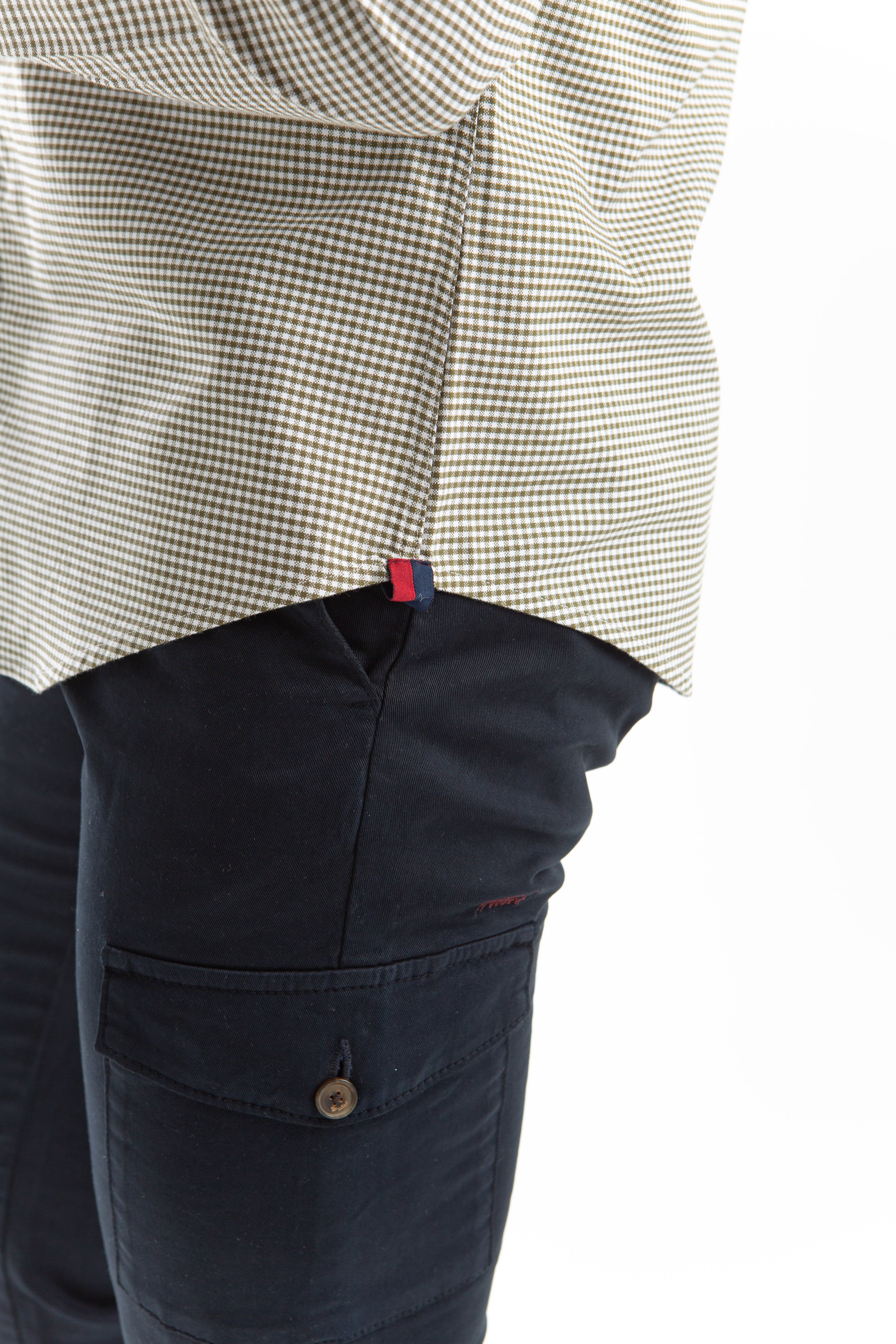 Camisa Vichy Oxford Verde Botella