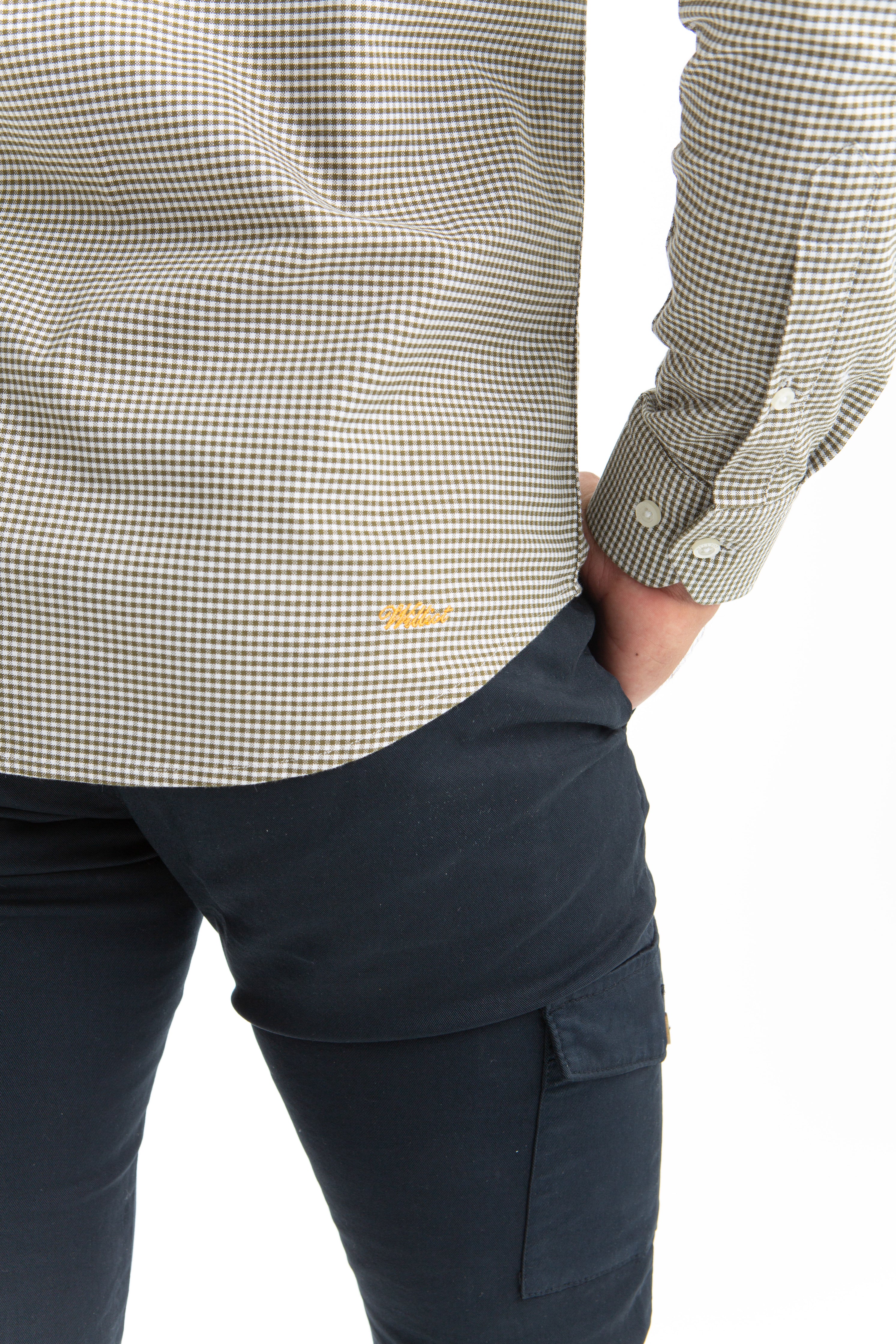 Camisa Vichy Oxford Verde Botella