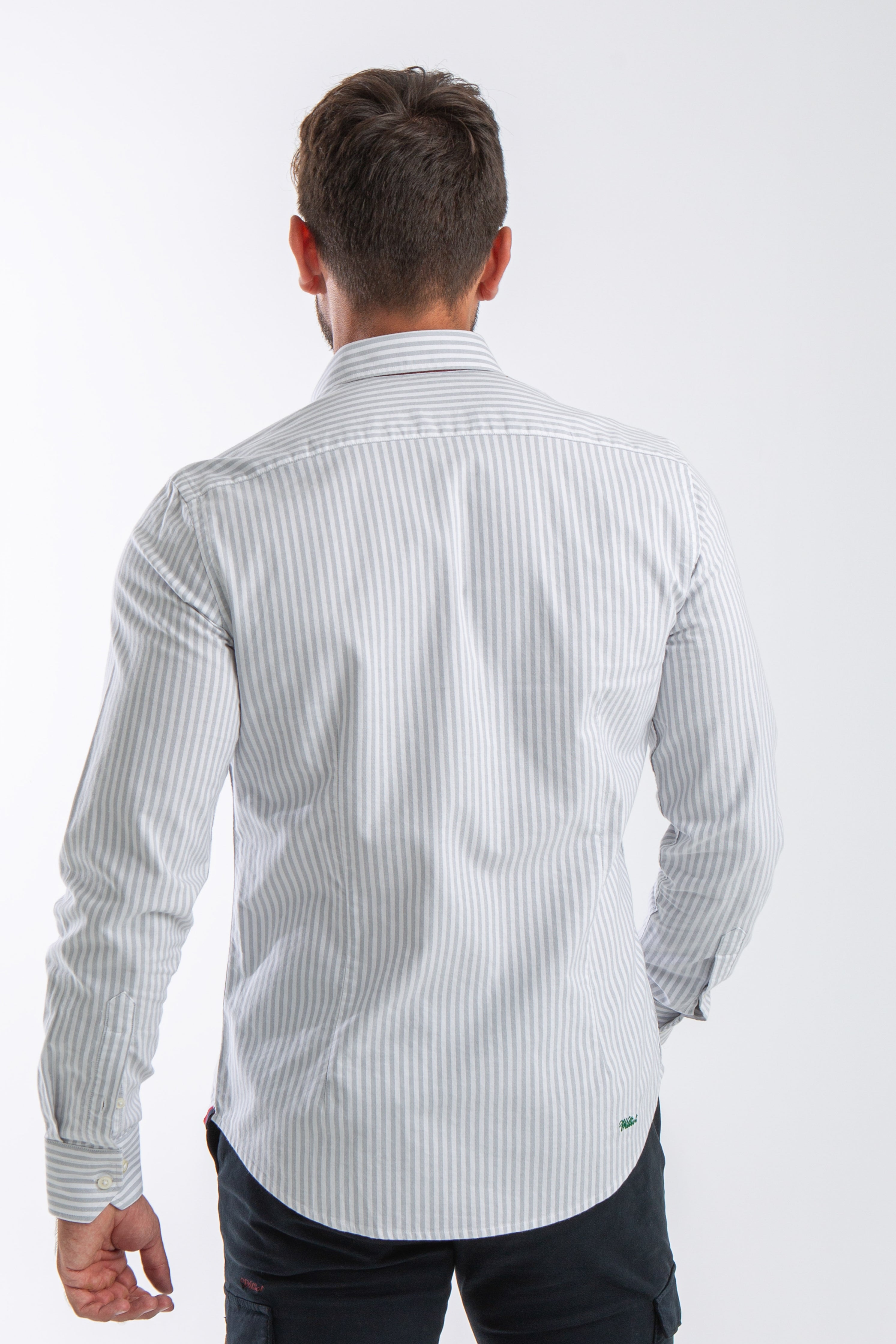 Camisa Raya Oxford Gris Slim Fit