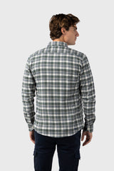 Camisa Viella Crema Gris Slim Fit