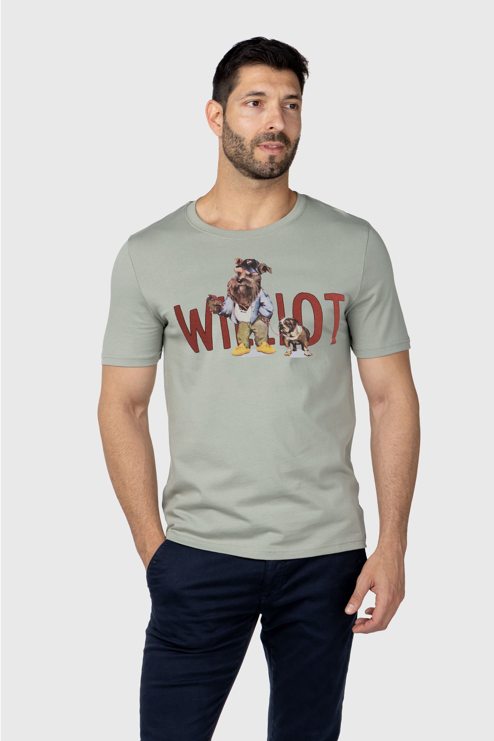 Camiseta Mr Williot Bulldog Khaki