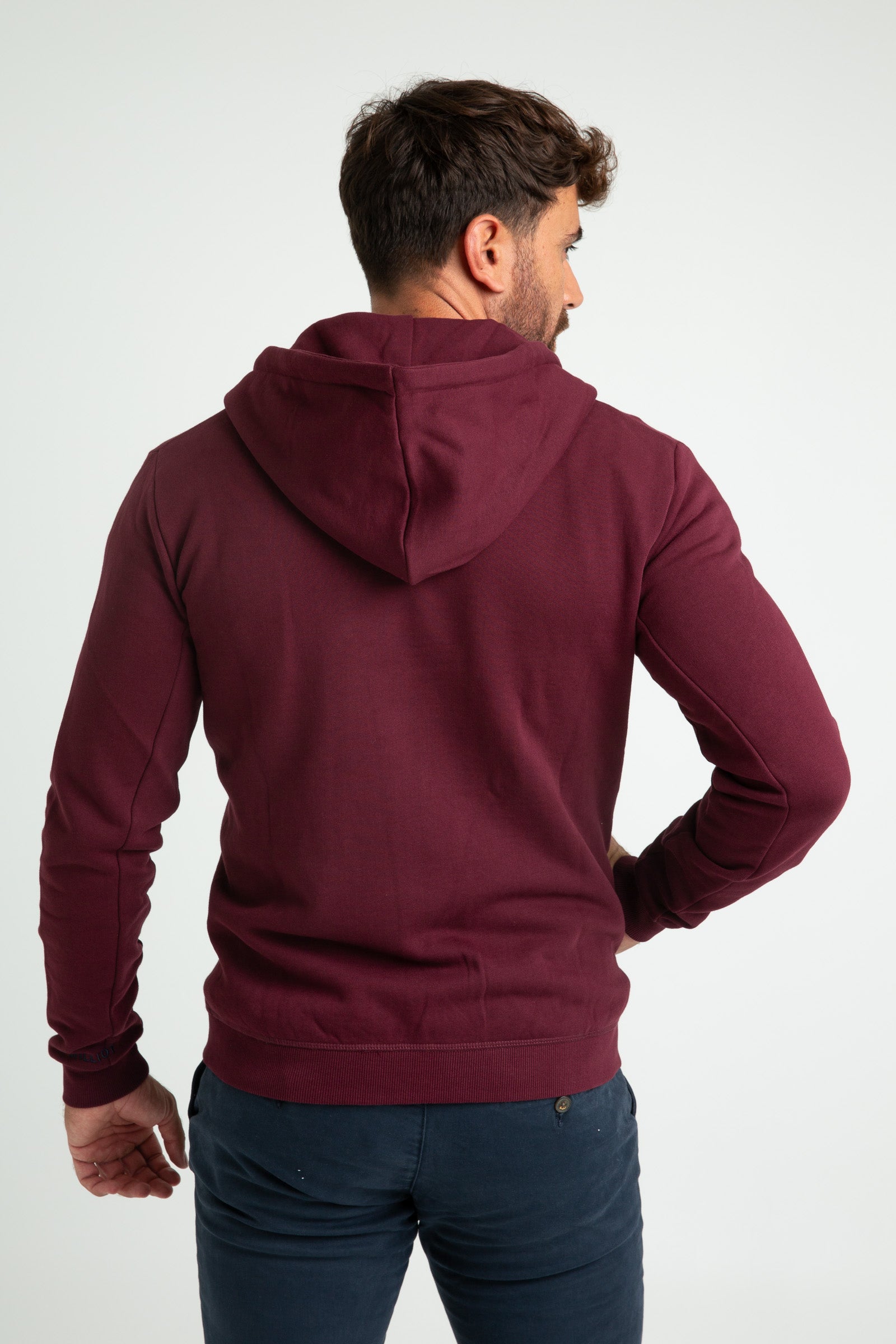 Sudadera Williot con Cremallera Burdeos