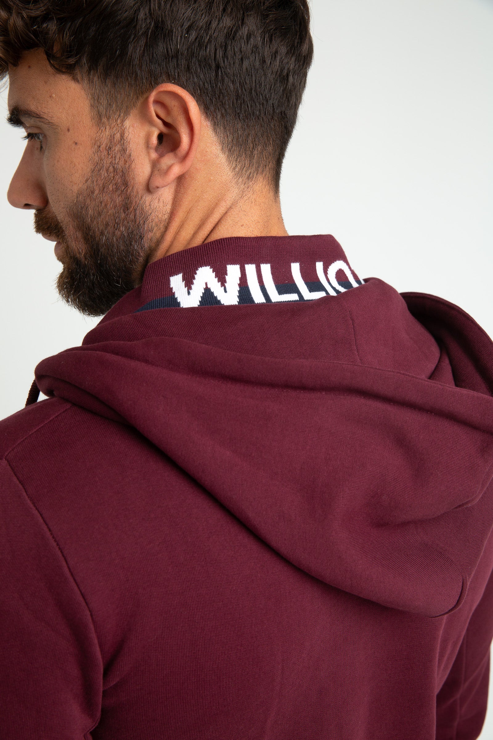 Sudadera Williot con Cremallera Burdeos