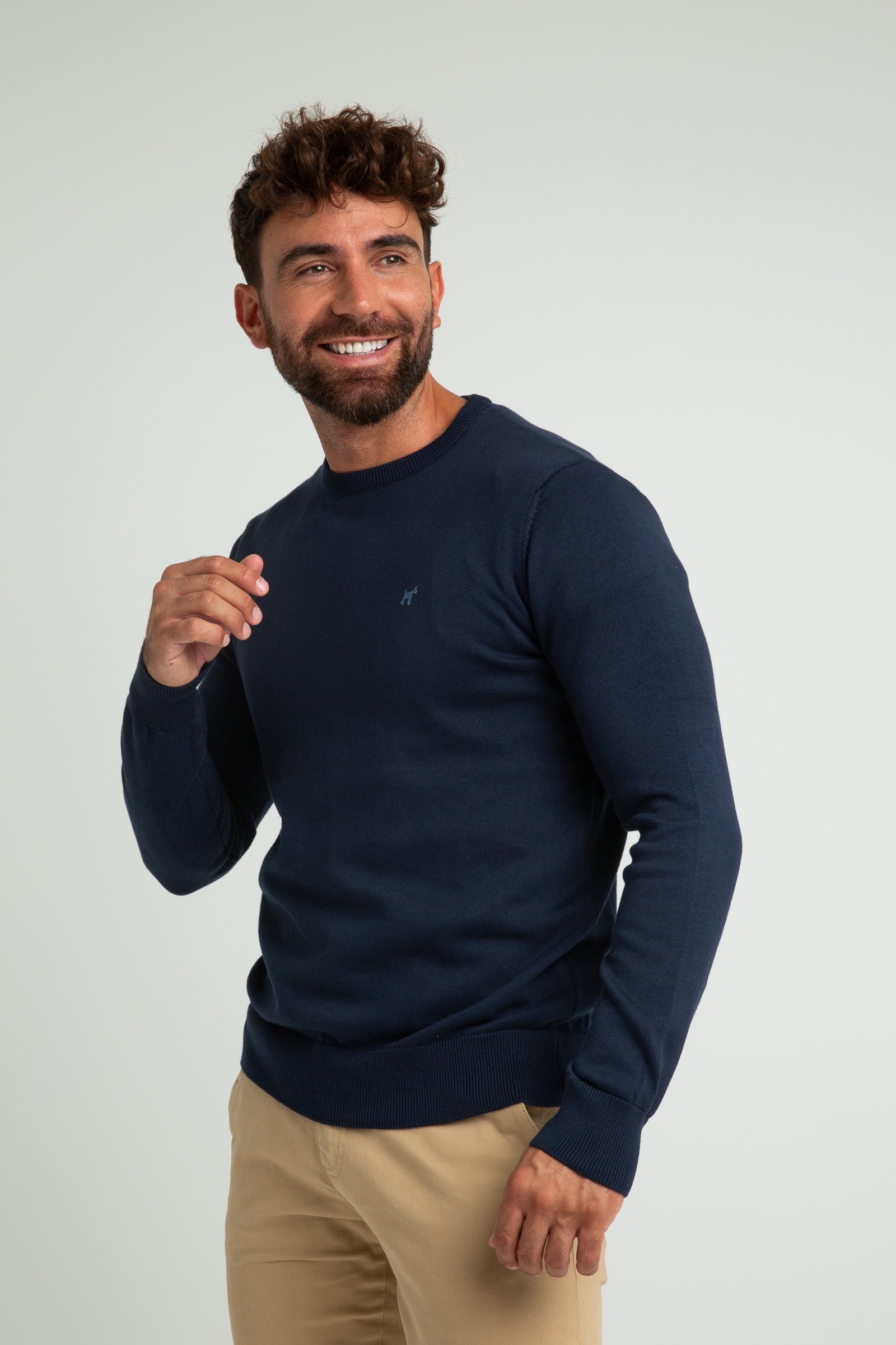 Jersey Cuello Redondo Marino